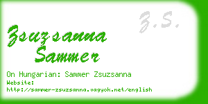 zsuzsanna sammer business card